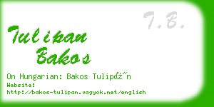 tulipan bakos business card